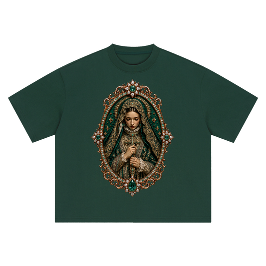 Dark Green Boxy Oversized T-Shirt